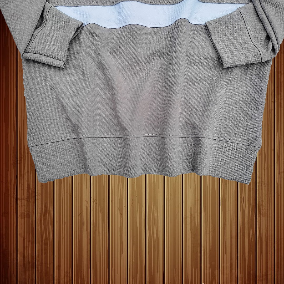 Full sleeve Lycra Navy White and Steel Grey with two stripes