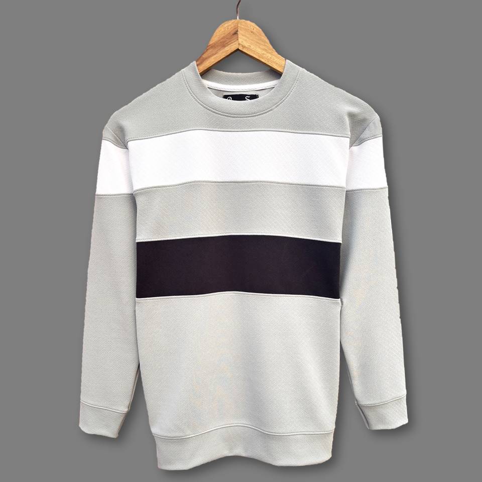 Full sleeve Round Neck Lycra T Shirt steel grey white black