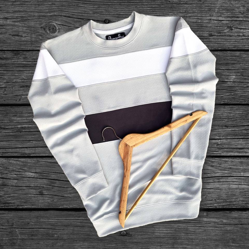 Full sleeve Round Neck Lycra T Shirt steel grey white black