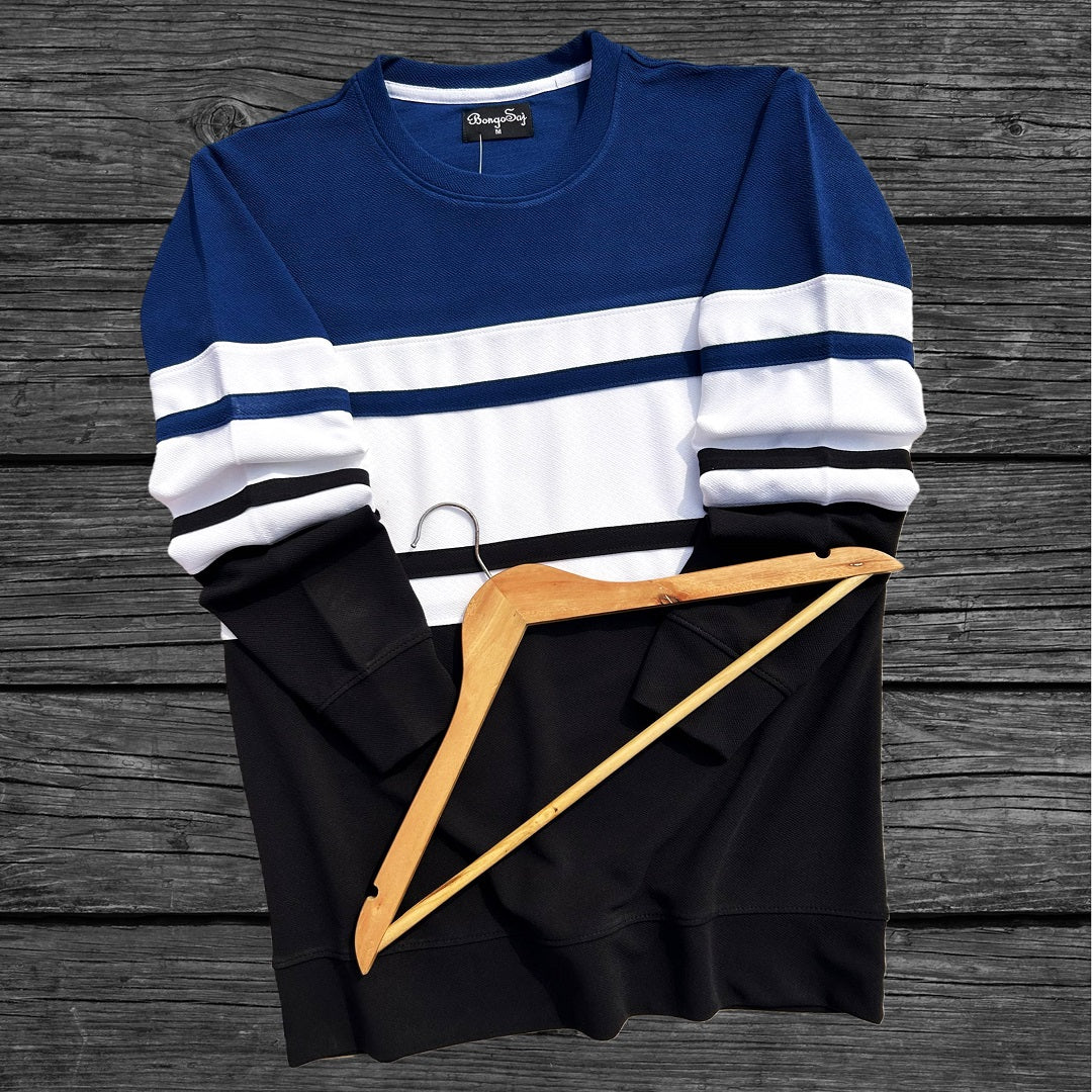Full sleeve Lycra Air Force , Black and White with two stripes