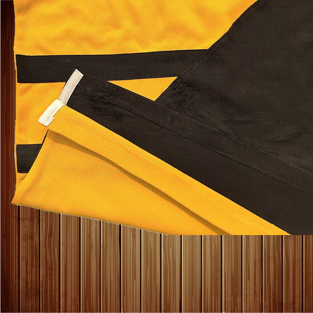Stylish Men T-Shirt Yellow & Black Premium Three Stripes
