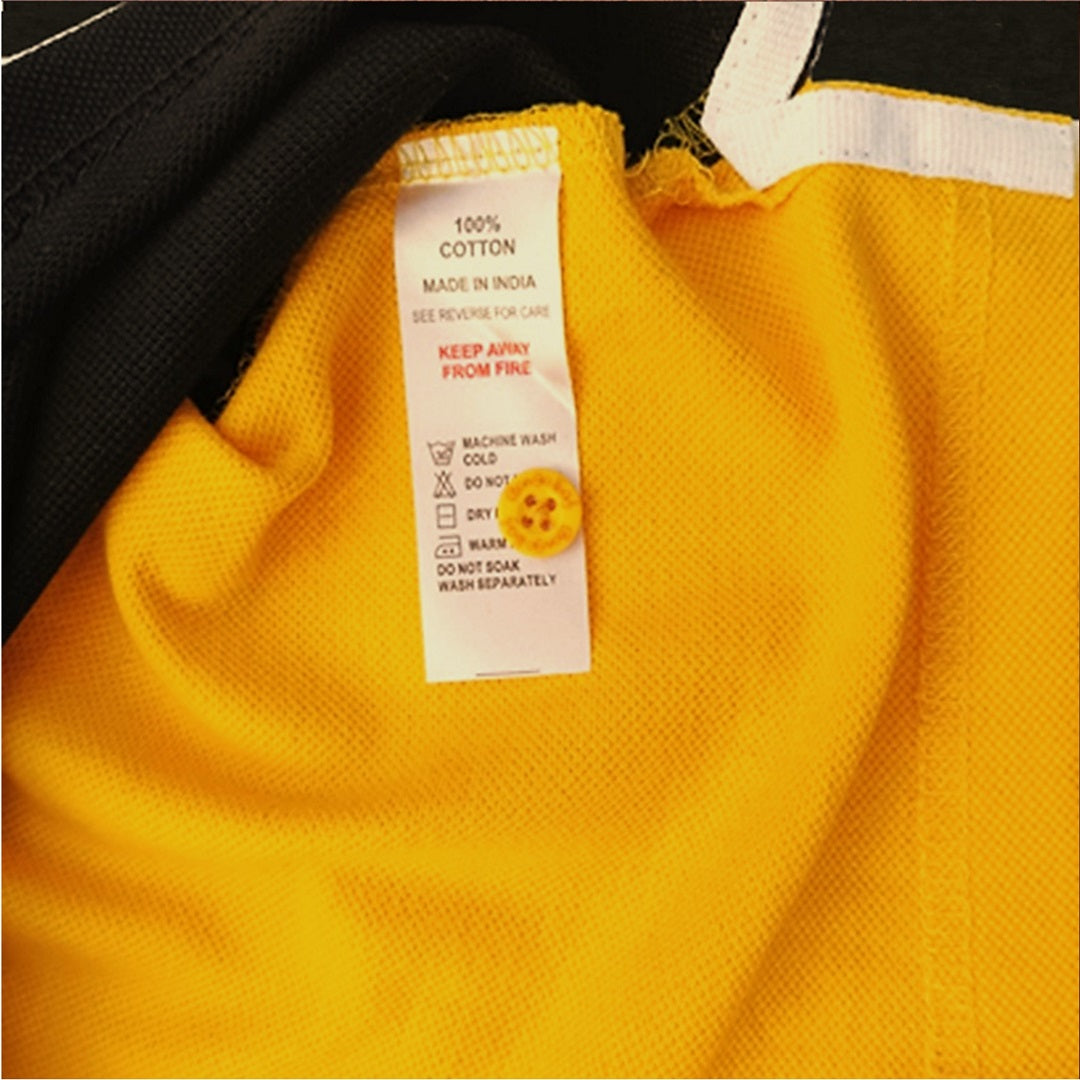 Stylish Men T-Shirt Yellow & Black Premium Three Stripes