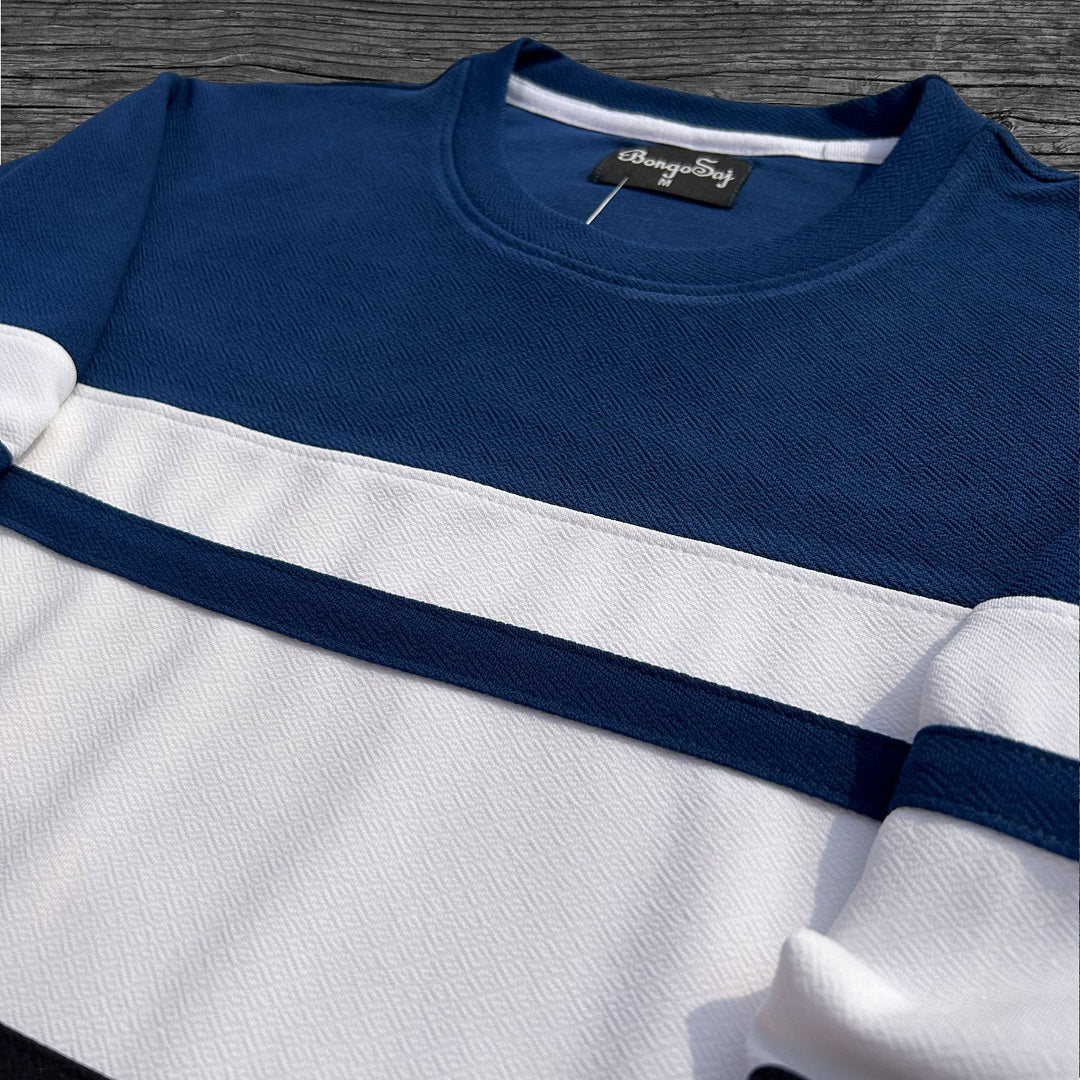 Full sleeve Lycra Air Force , Black and White with two stripes
