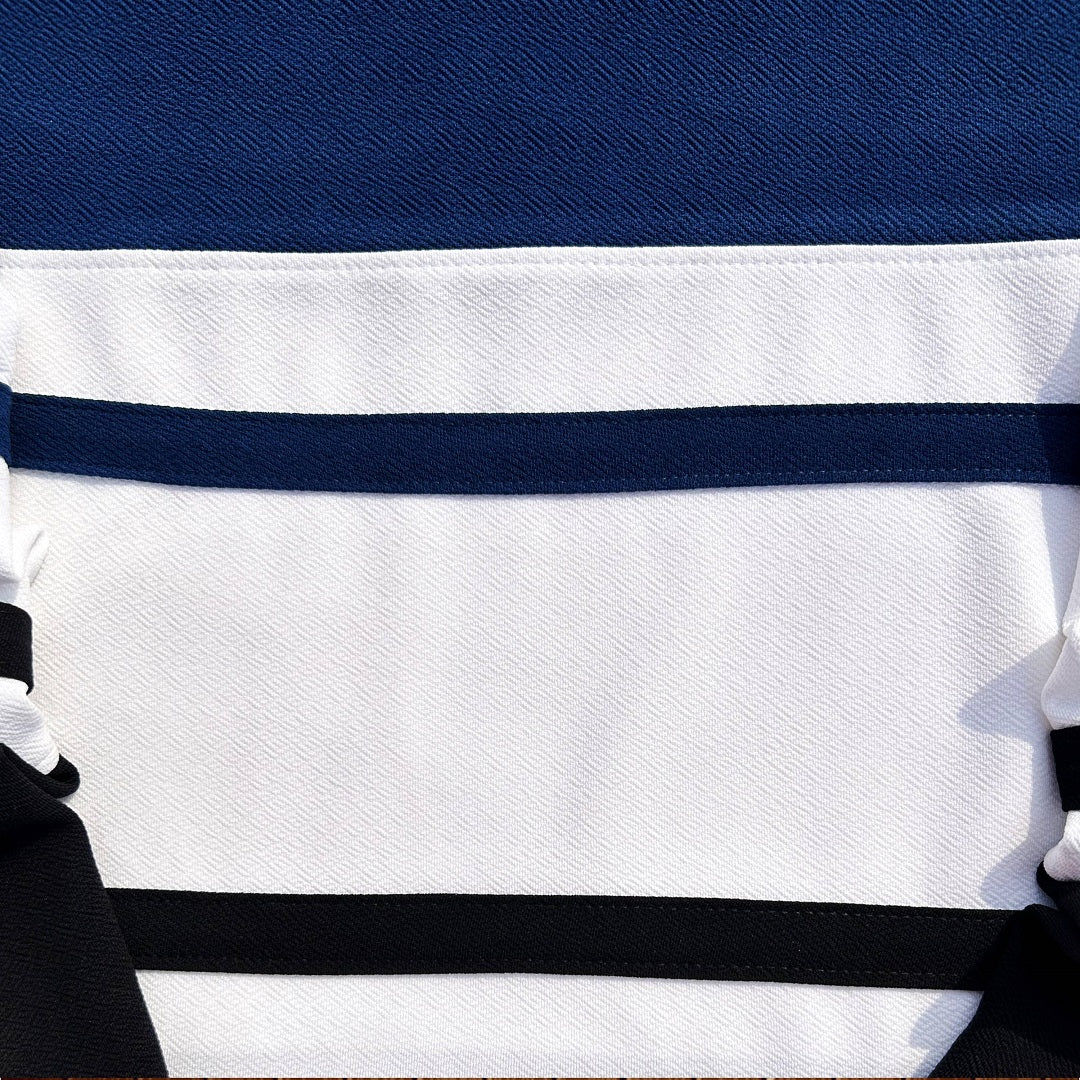 Full sleeve Lycra Air Force , Black and White with two stripes