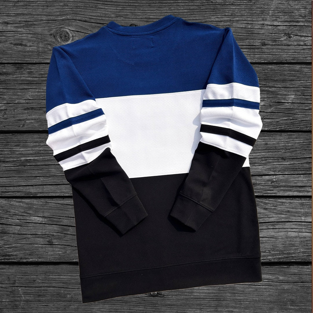 Full sleeve Lycra Air Force , Black and White with two stripes