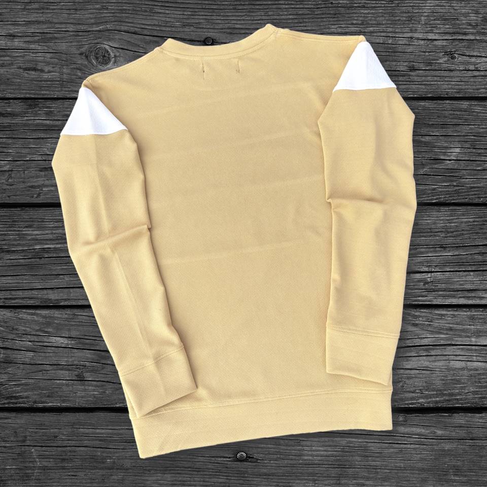 Full sleeve Round Neck Lycra T Shirt Desert Sand, white black
