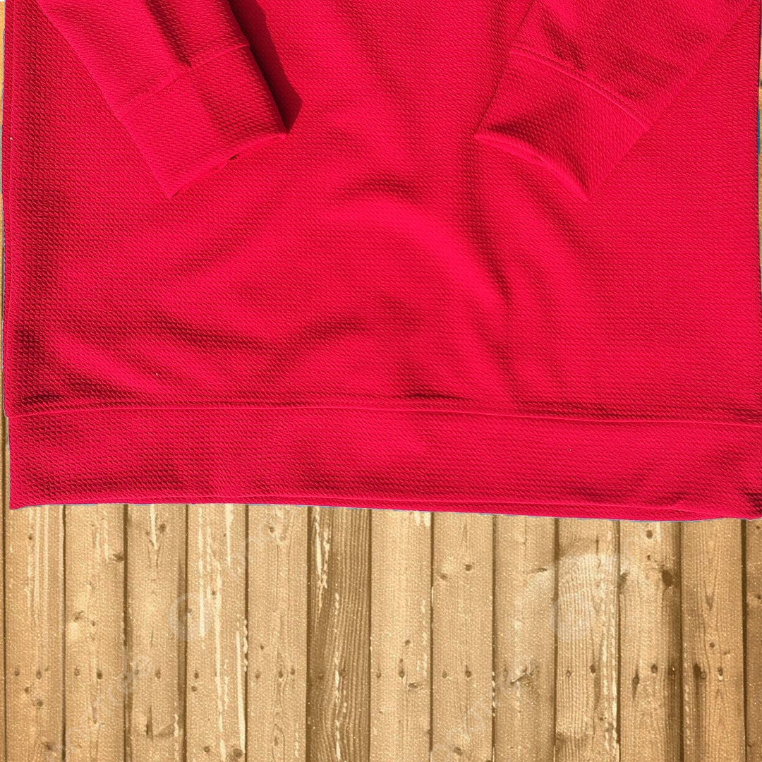 Full sleeve Lycra T Shirt, Red with half Black white