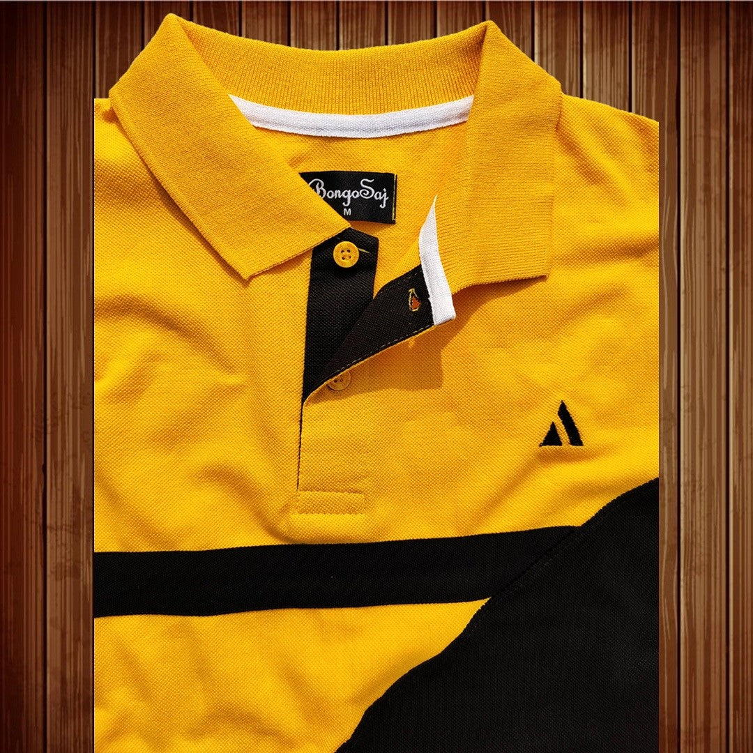 Stylish Men T-Shirt Yellow & Black Premium New