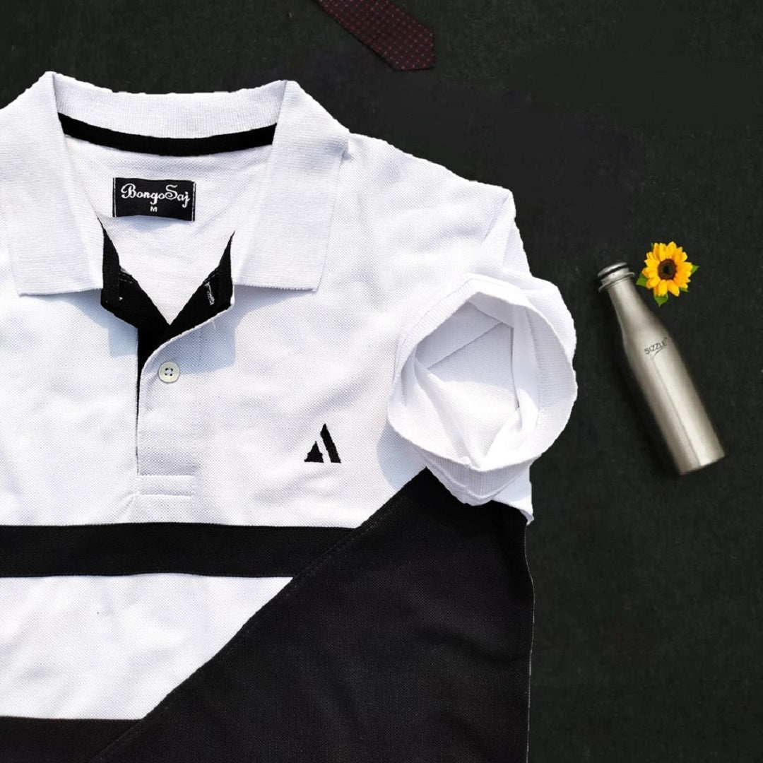 Stylish Men T-Shirt White & Black Premium New