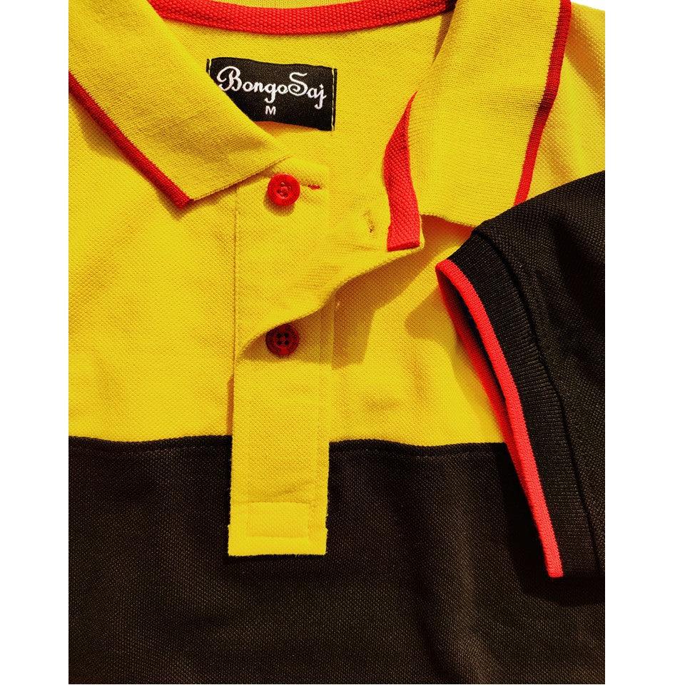 Men premium T Shirt Yellow and black