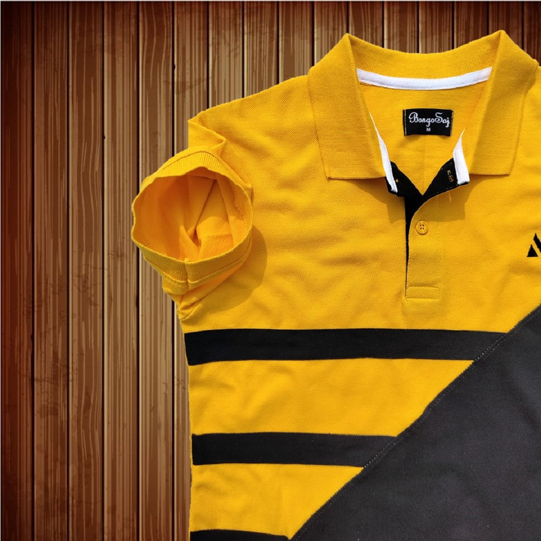 Stylish Men T-Shirt Yellow & Black Premium New