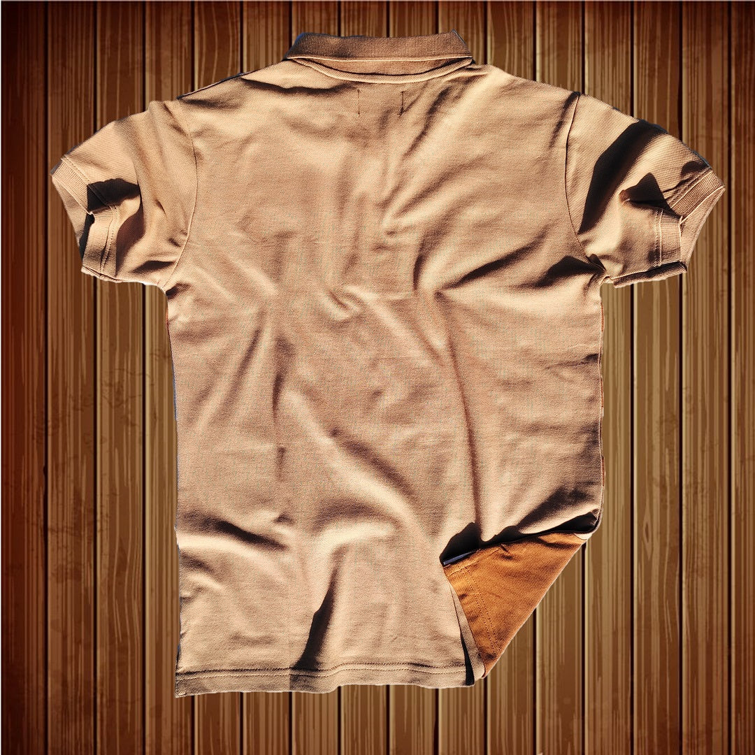 Stylish Men T Shirt Brown & Biscuit Color Premium New