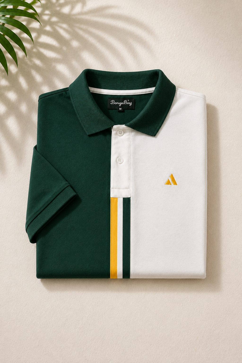 Half Pine Green with White stripe Polo T-Shirt