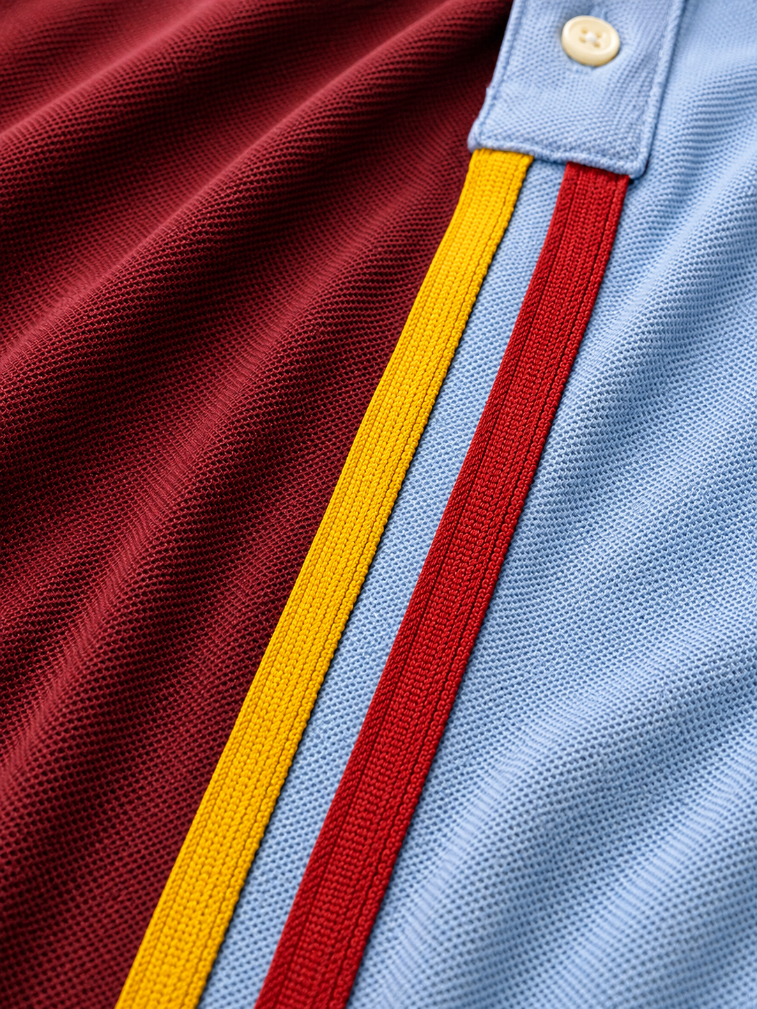 Premium Dual Tone Polo T-Shirt (Maroon & Sky Blue)