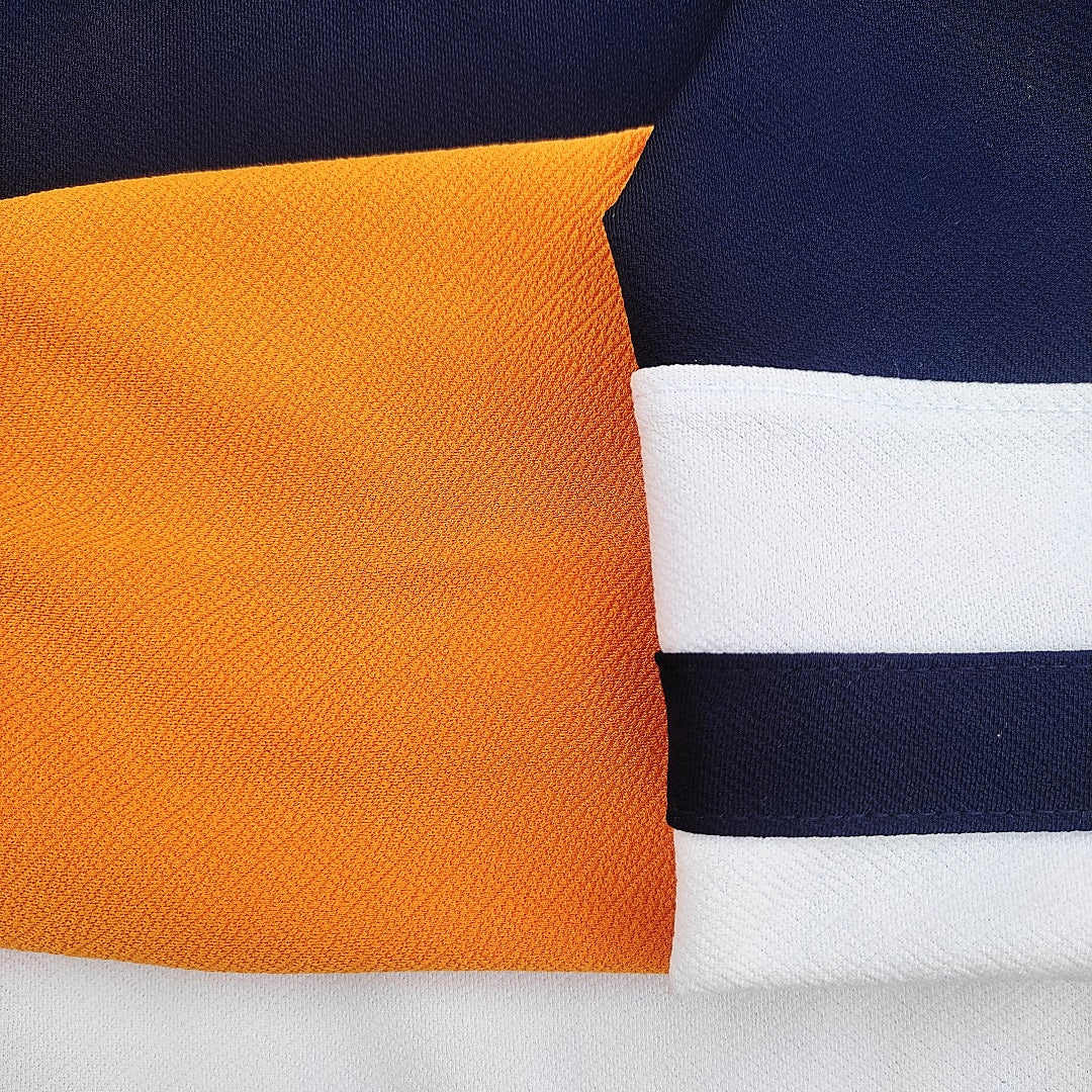 Full sleeve Lycra Navy White and yellow with two stripes
