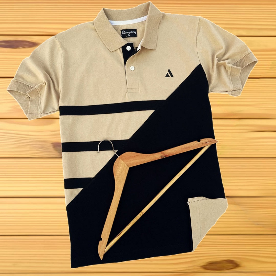 Stylish Men T Shirt Ginger With Black Premium