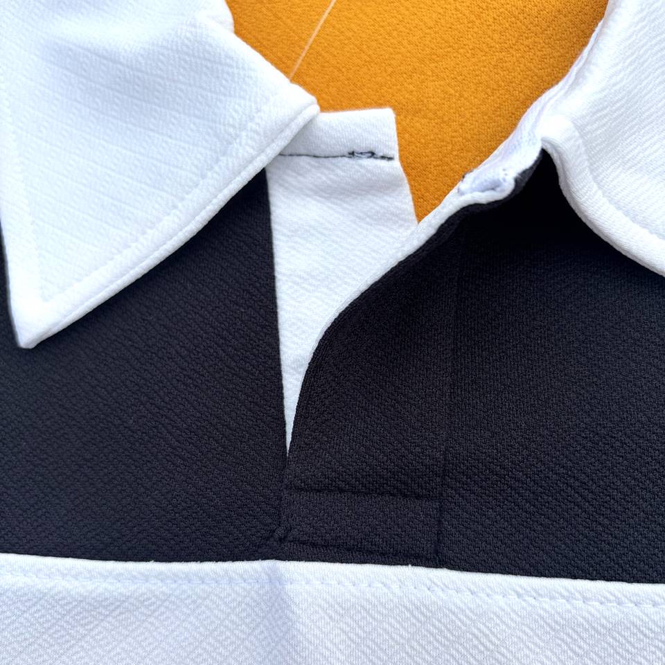 Full sleeve Collar Lycra Black, White and Golden Yellow