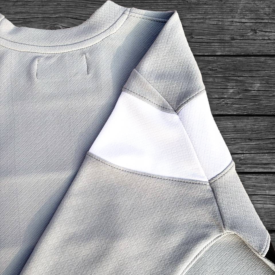 Full sleeve Collar Lycra T Shirt steel grey white black