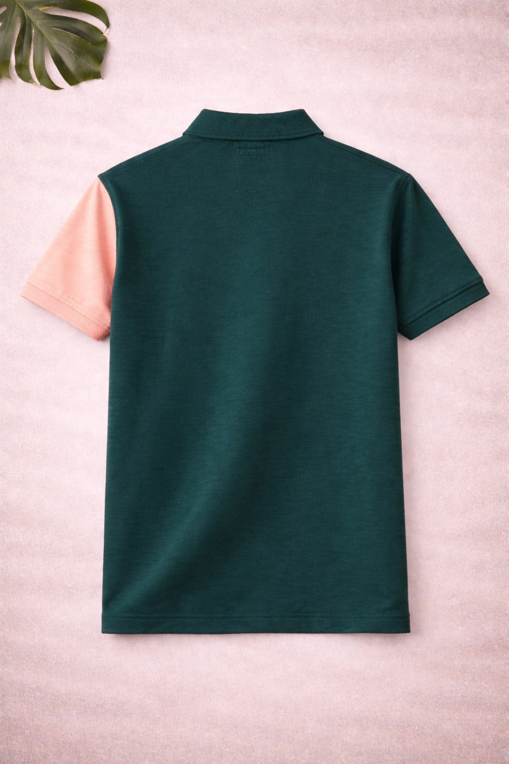 Premium Dual Tone Polo T-Shirt (Pech & Pine Green)