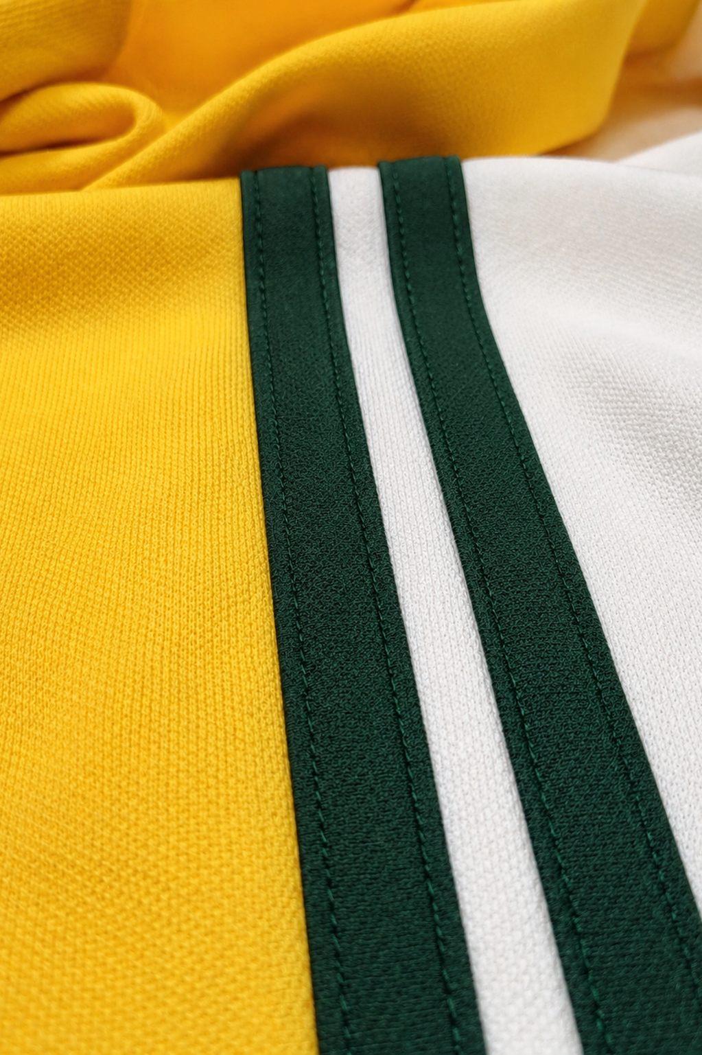 Half Golden Yellow with White stripe Polo T-Shirt