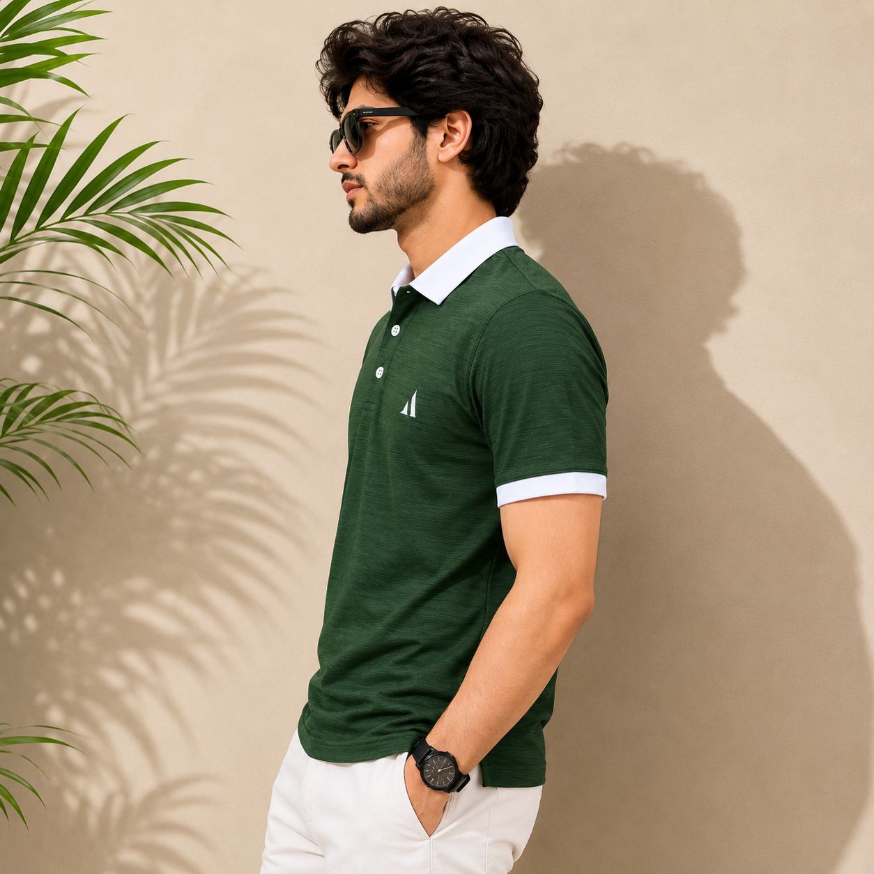 BongoSaj Premium Dark Green Polo T-Shirt for Men