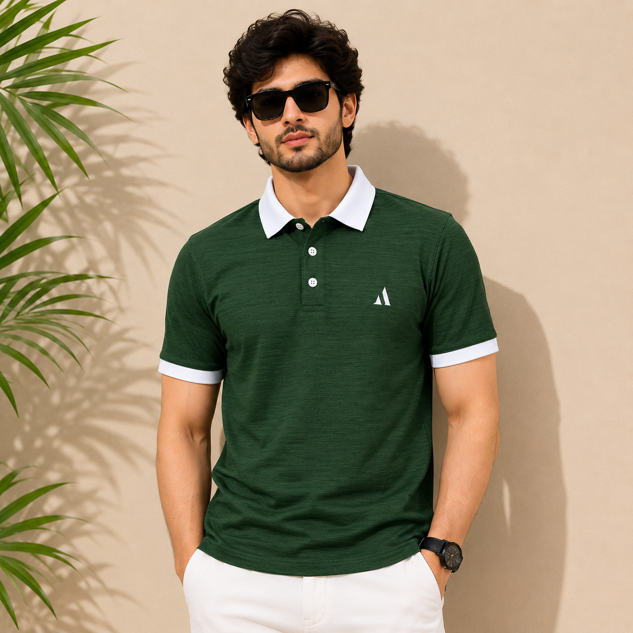 BongoSaj Premium Dark Green Polo T-Shirt for Men