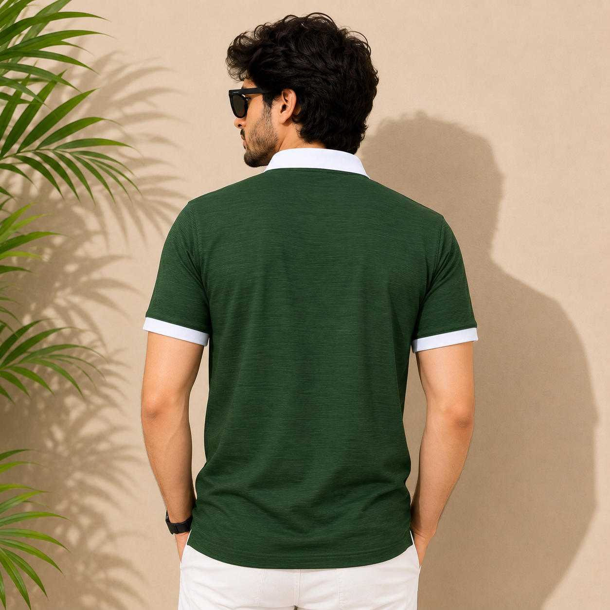 BongoSaj Premium Dark Green Polo T-Shirt for Men