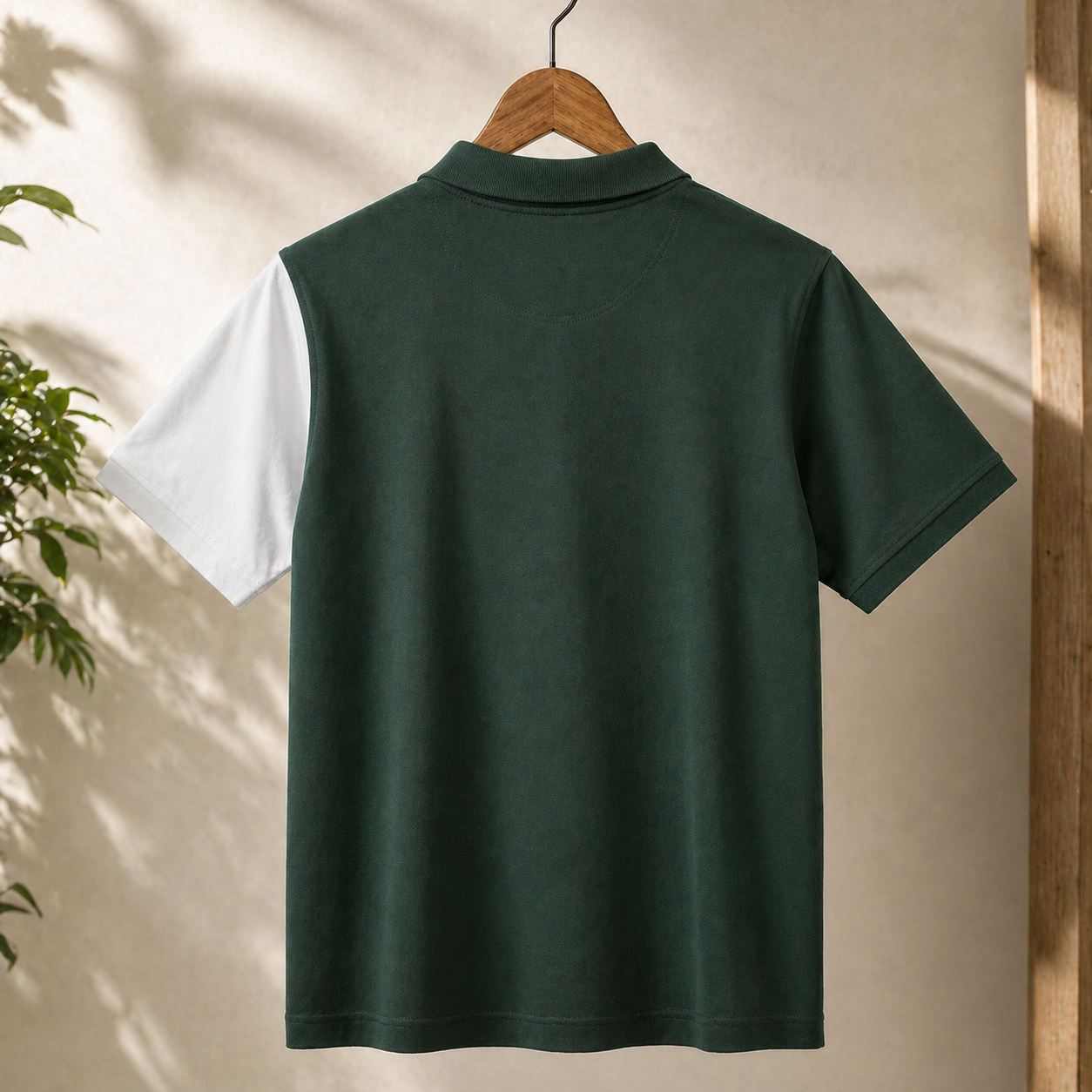 Half Pine Green with White stripe Polo T-Shirt
