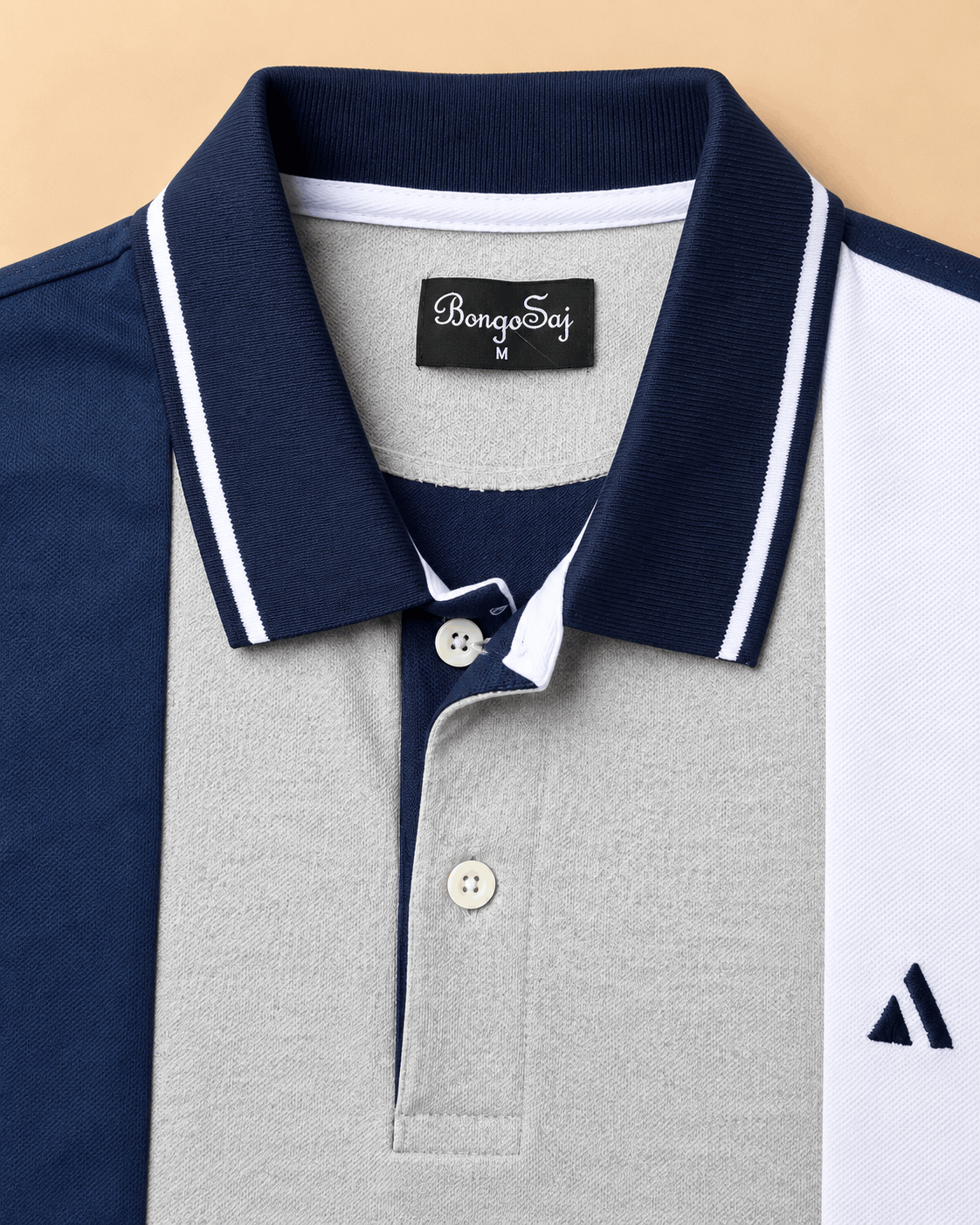 Bongosaj Monaco Colour Block Polo T-Shirt – Navy Multi
