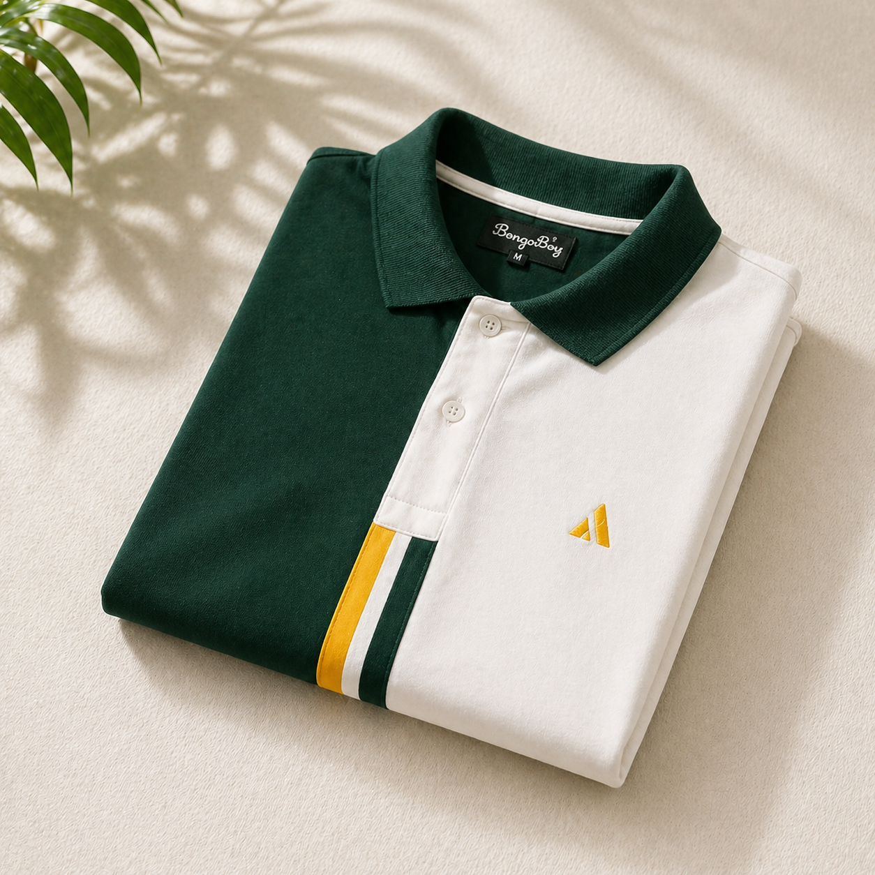 Half Pine Green with White stripe Polo T-Shirt