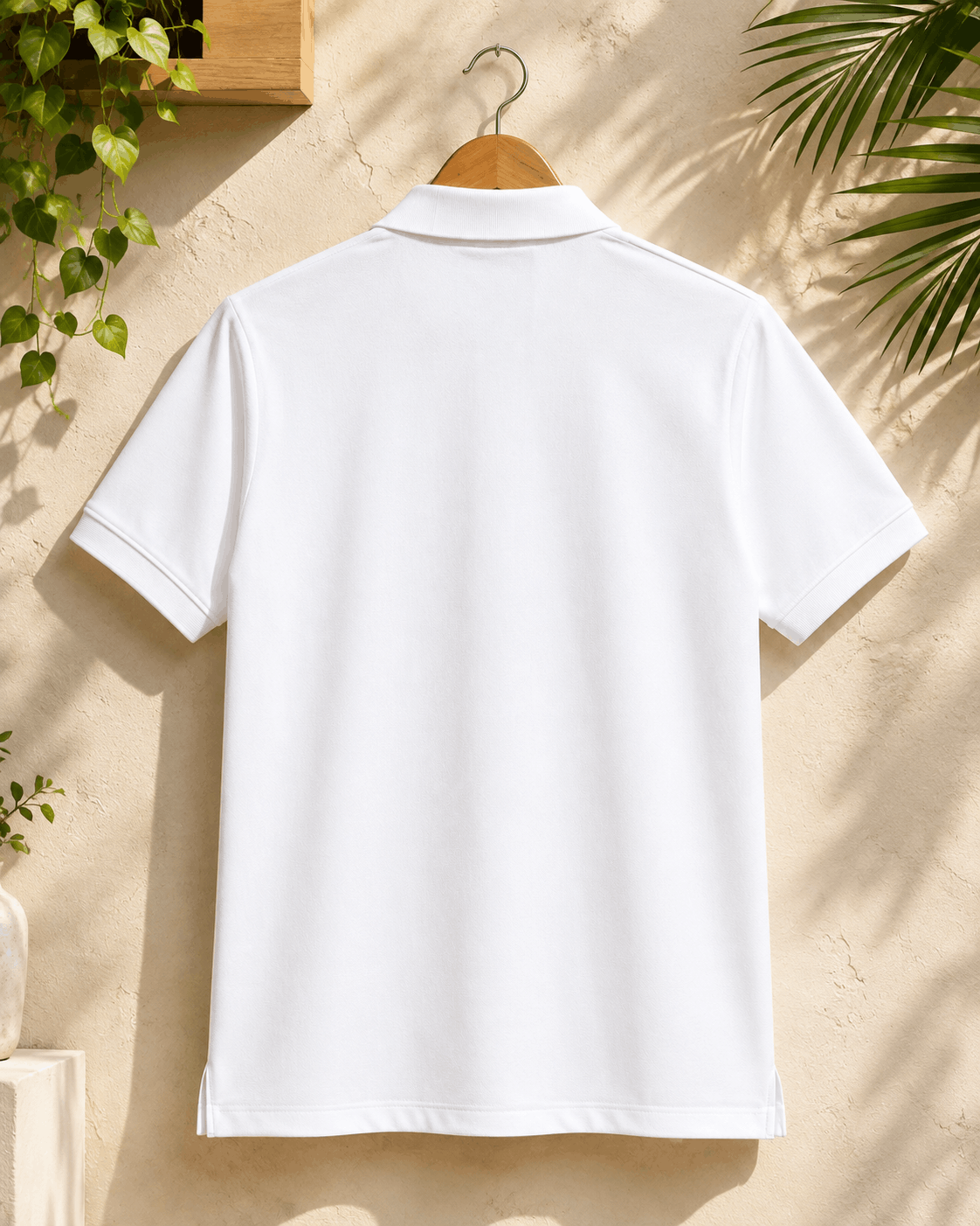 BongoSaj Premium Cotton Polo T-Shirt – White & Hot Pink