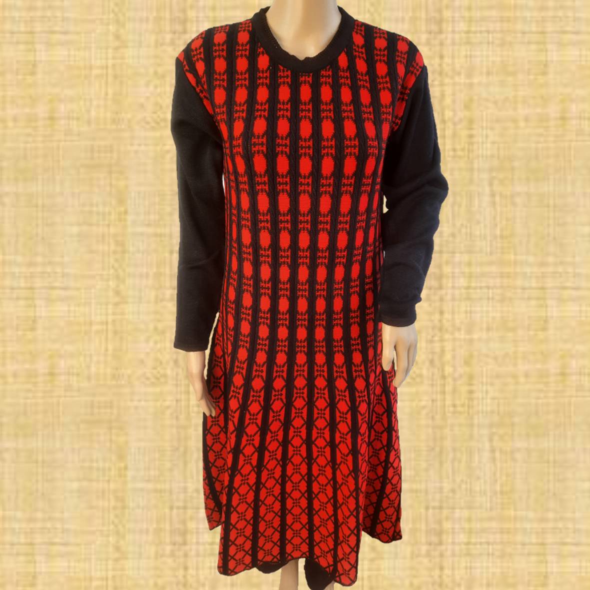 Printed Woolen Frock Style Kurti For Women