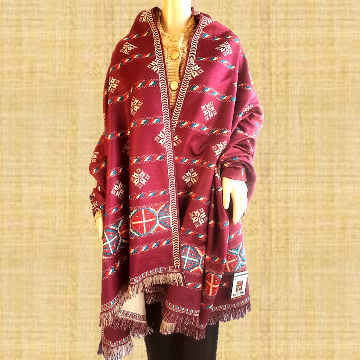 Pure Woolen Embroidered Women Stole