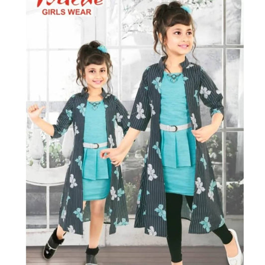 Half Sleeves Party Wear A - Line Frocks For Girls