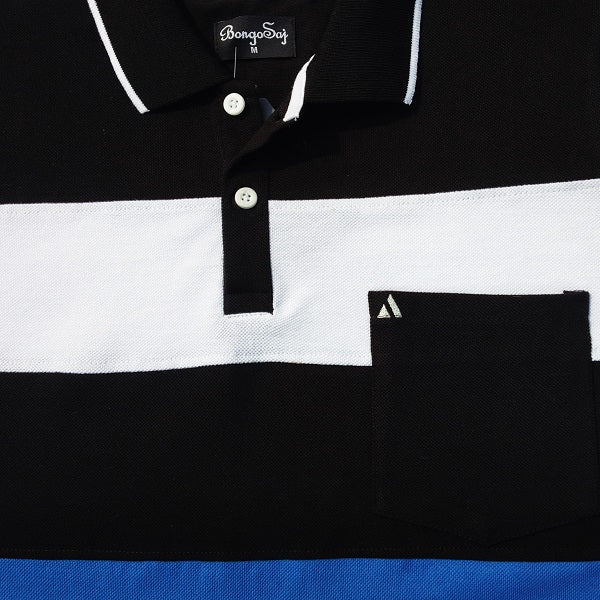 Stylish Premium Men T-Shirt Black, White & Sky Blue with Pocket