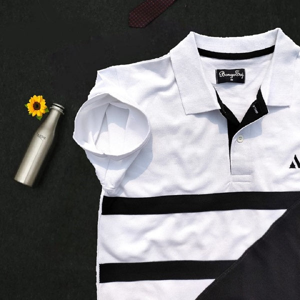 Stylish Men T-Shirt White & Black Premium New
